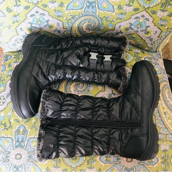 Weatherproof All Weather Footwear | Faux Fur Buckle Winter Boots - Picture 5 of 10